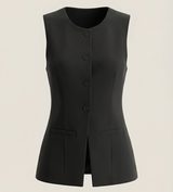 Women's Button-Detail Tank Top - Lightweight Cotton Casual Sleeveless Top for Everyday Wear