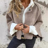 Women's Short Loose-Fit Jacket – Office & Casual