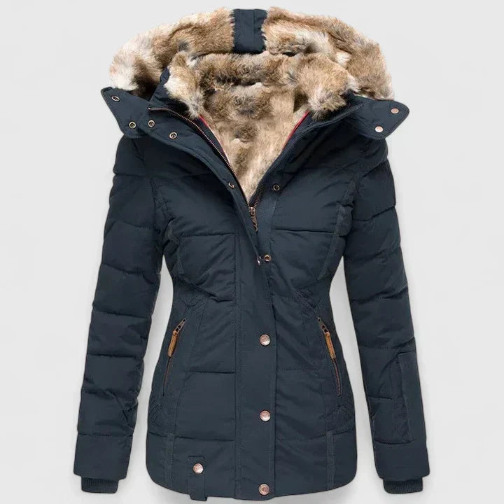Women's Hooded Parka Coat – Everyday Winter Coat – Blue
