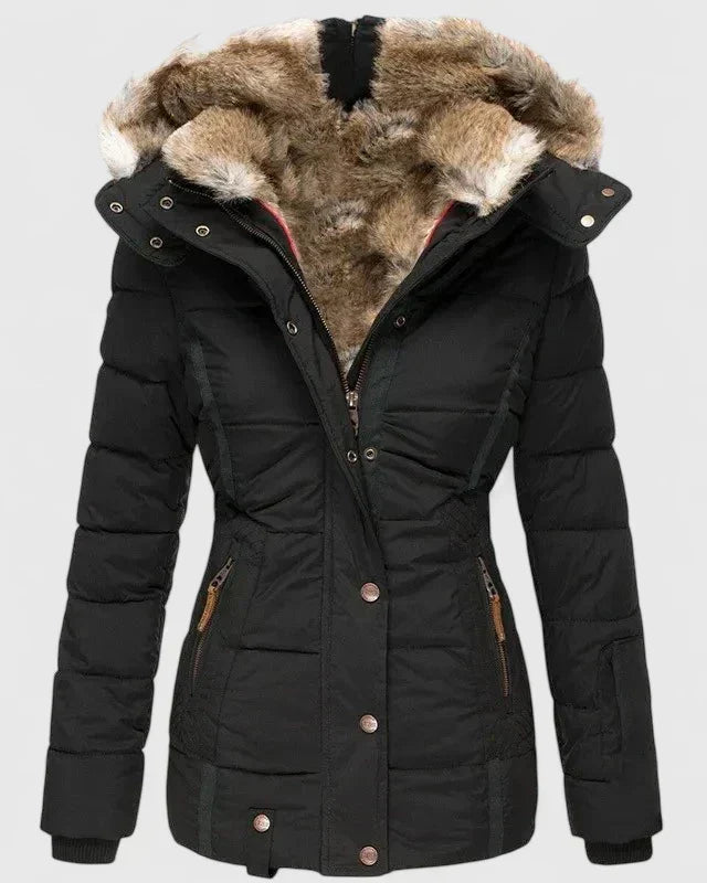 Women's Hooded Casual Coat – Everyday Winter – Black