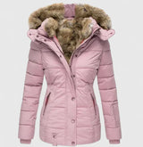 Women's Hooded Casual Coat – Everyday Winter – Pink