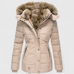 Women's Hooded Casual Coat – Everyday Winter – Beige