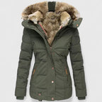 Women's Hooded Casual Coat – Everyday Winter – Green