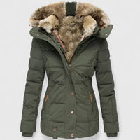 Women's Hooded Casual Coat – Everyday Winter – Green