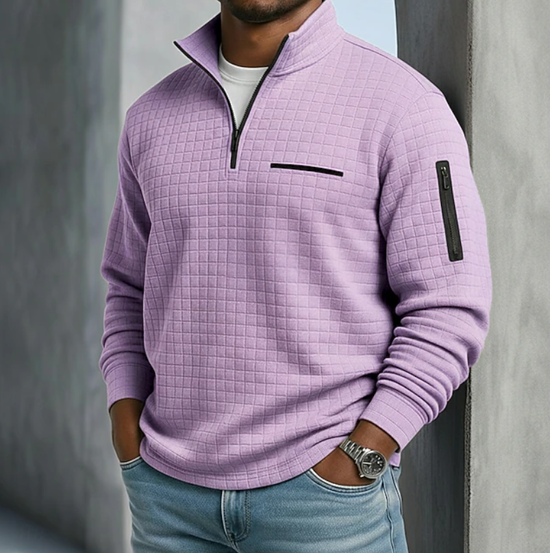 Women's Waffle Knit Long Sleeve Jumper – Purple