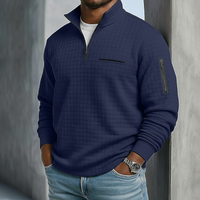Women's Waffle Knit Long Sleeve Jumper – Navy Blue