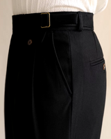 Women's Pleated Straight-Leg Trousers – Office & Casual