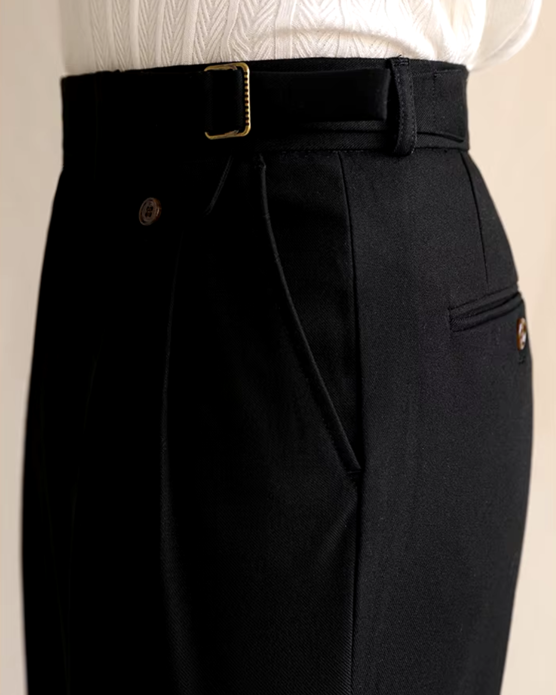 Women's Pleated Straight-Leg Trousers – Office & Casual
