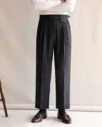 Women's Pleated Straight-Leg Trousers – Office & Casual