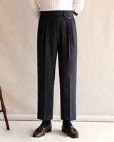 Women's Pleated Straight-Leg Trousers – Office & Casual