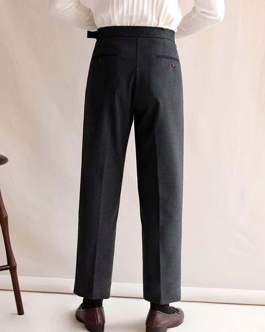 Women's Pleated Straight-Leg Trousers – Office & Casual