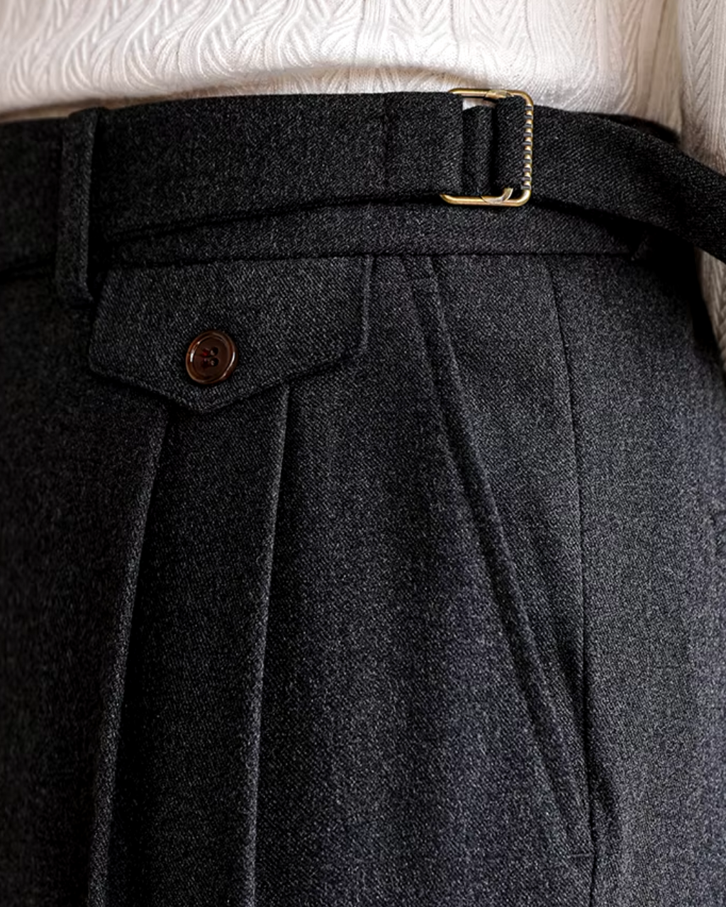 Women's Pleated Straight-Leg Trousers – Office & Casual