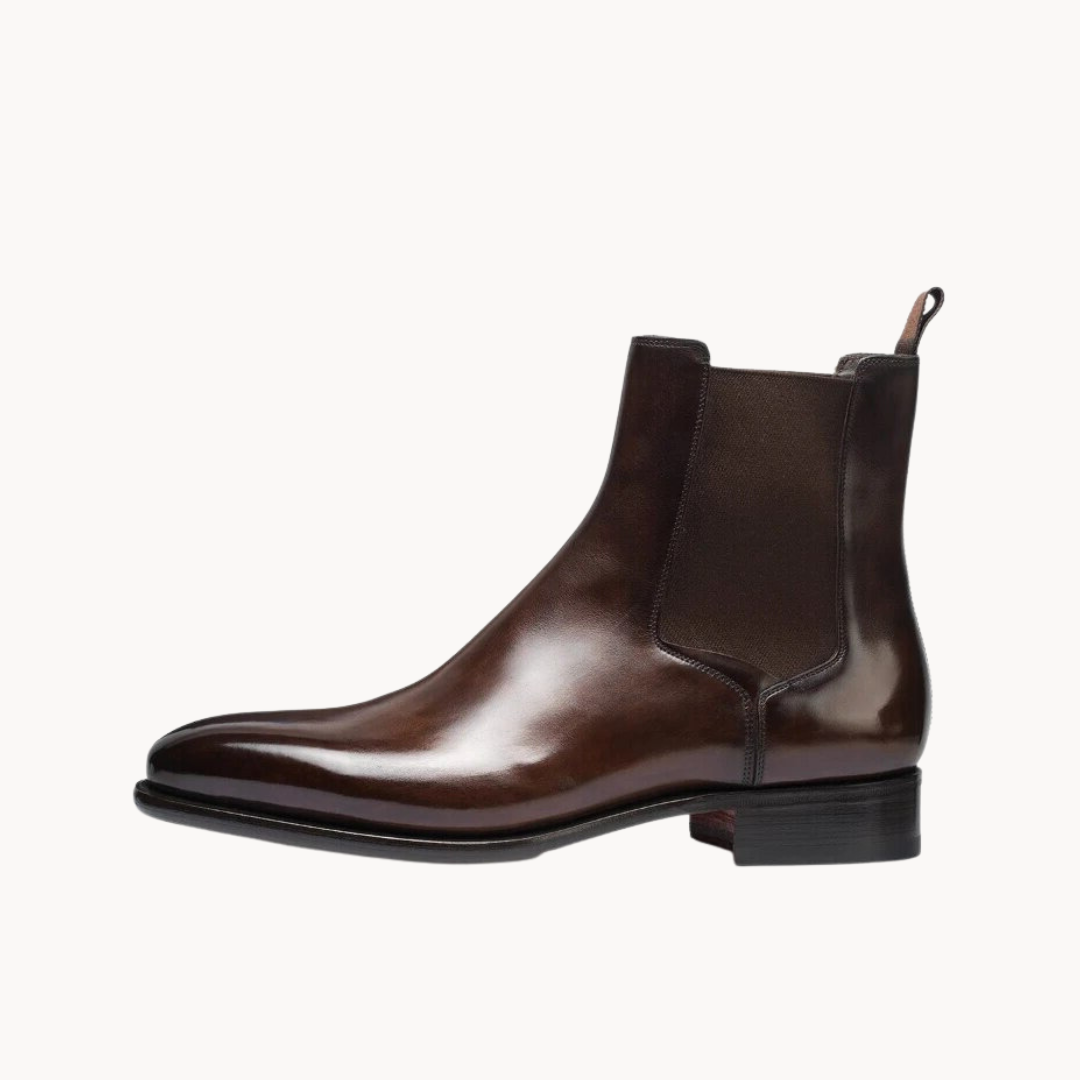 Women's Faux Leather Chelsea Calf Boots