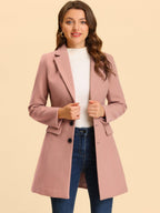 Women's Wool Blend Collared Coat – Tailored Fit