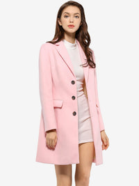 Women's Wool Blend Collared Coat – Tailored Fit