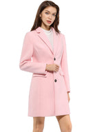 Women's Wool Blend Collared Coat – Tailored Fit