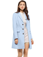 Women's Wool Blend Collared Coat – Tailored Fit