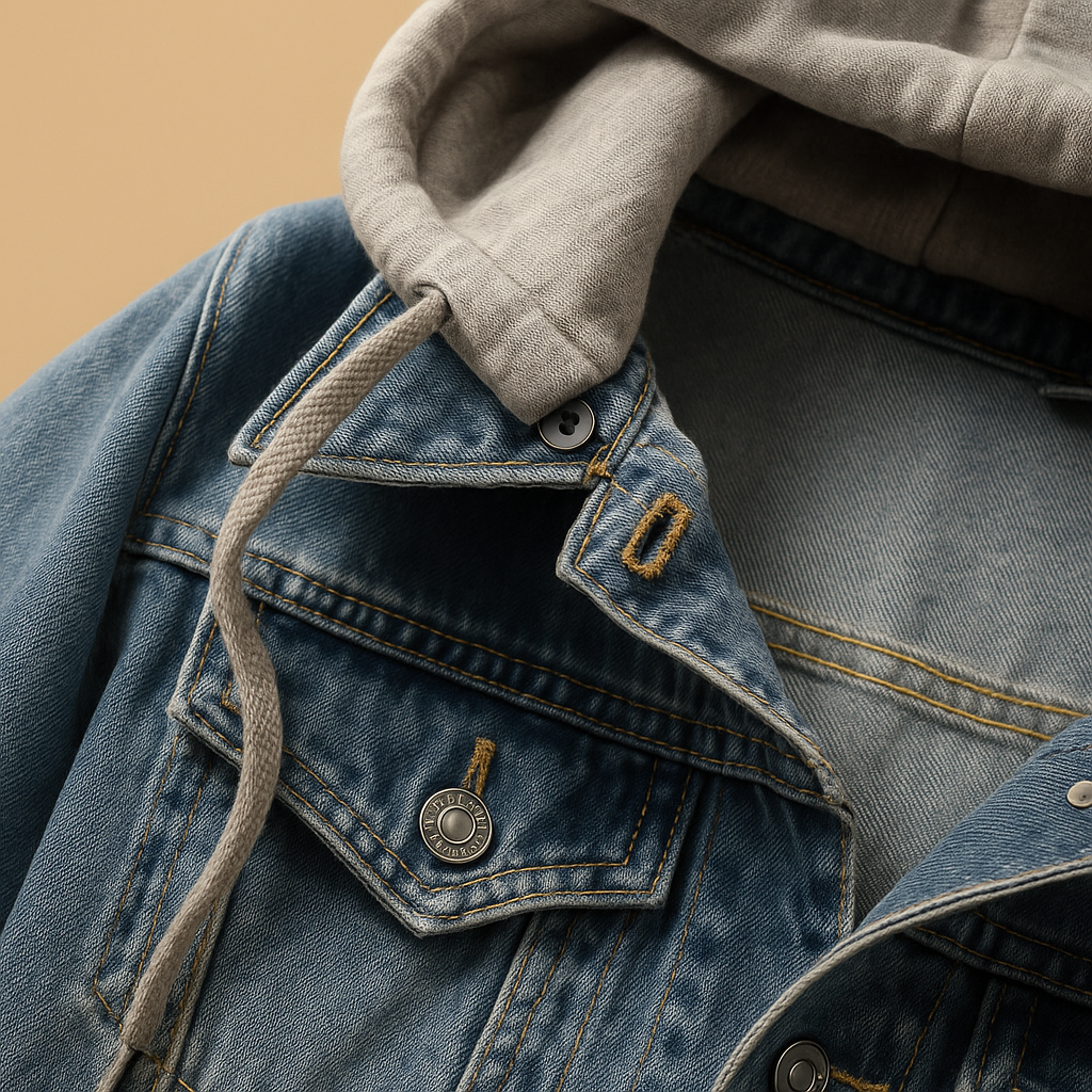 Women's Denim Hooded Jacket | Casual Outerwear | Versatile Everyday Fashion | Comfortable Fit