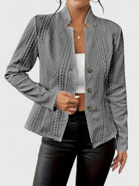 Women's Sleek Tailored Blazer – Office & Casual – Grey