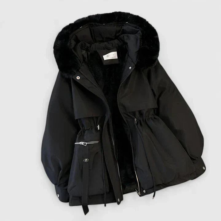 Women's Padded Wind & Water-Resistant Jacket – Black