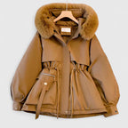 Women's Padded Wind & Water-Resistant Jacket – Brown