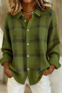Women's Long Open Cardigan – Everyday, Work & Travel – Green