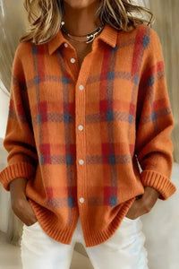 Women's Long Open Cardigan – Everyday, Work & Travel – Orange