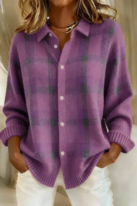 Women's Long Open Cardigan – Everyday, Work & Travel – Purple