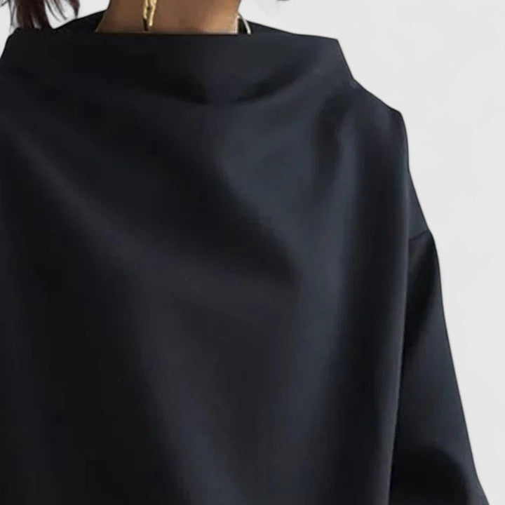 Women's High Neck Relaxed Top – Office & Casual