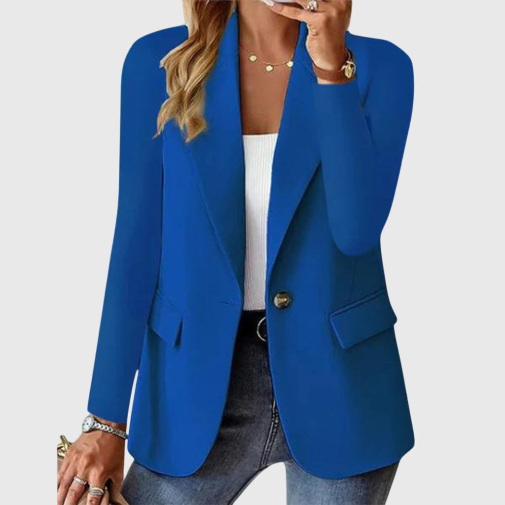 Women's Structured Formal Blazer – Lightweight – Blue