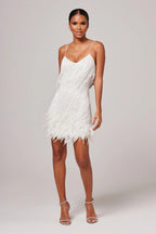 Women's Fringe Feather Cocktail Dress | Elegant Evening Wear for Parties