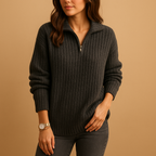 Women's Half Zip Sweater | Soft Knit Fabric | Casual Layering Top for Everyday Wear