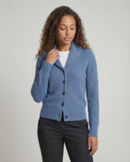 Women's Lapel Collar Button-Front Knit Cardigan