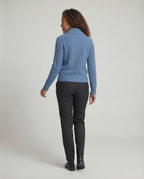 Women's Lapel Collar Button-Front Knit Cardigan