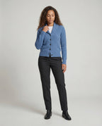 Women's Lapel Collar Button-Front Knit Cardigan