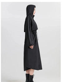 Women's Waterproof Longline Hooded Cycling Raincoat