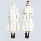 Women's Waterproof Longline Hooded Cycling Raincoat