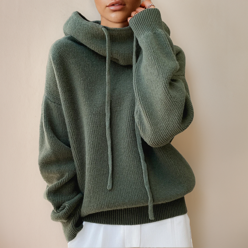 Women's Merino Wool Roll Neck Jumper – Green