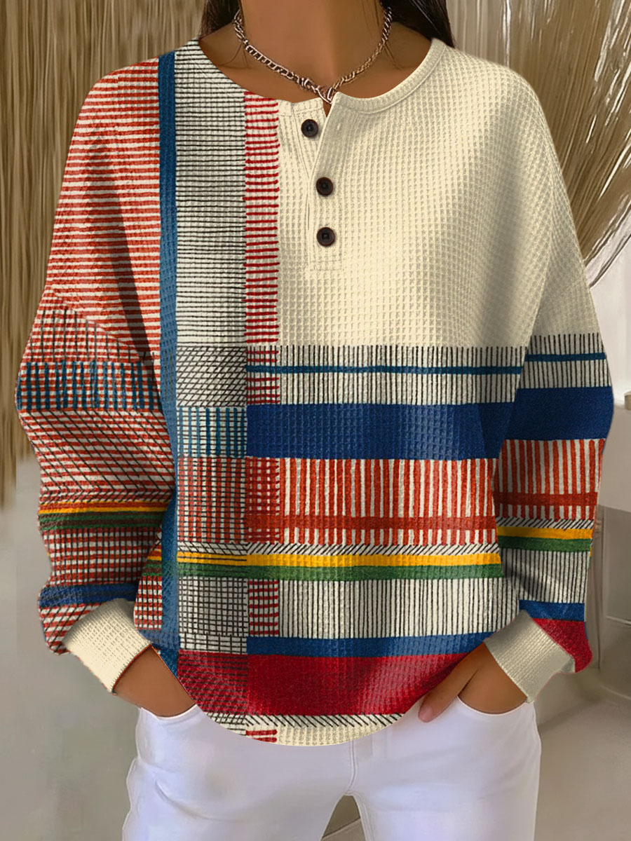 Women's Waffle Knit Jumper – Brushed Interior
