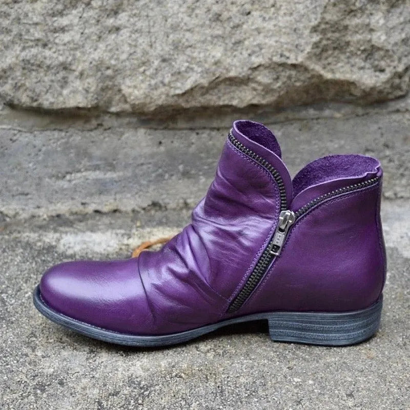 Women's Orthopaedic Ankle Boots – Everyday Support – Purple