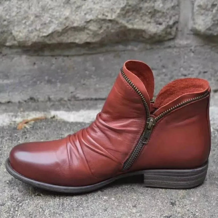 Women's Orthopaedic Ankle Boots – Everyday Support – Red