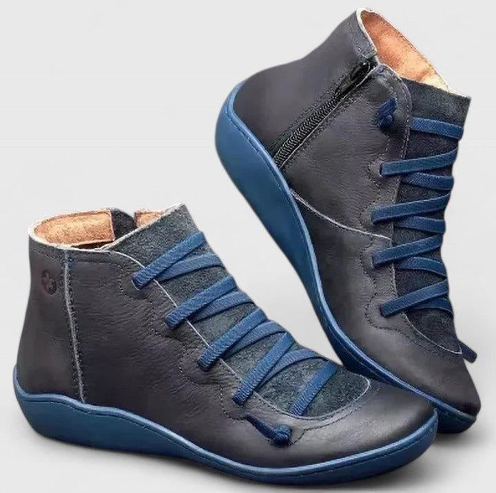 Women's Orthopaedic Ankle Boots – Supportive Walking Comfort – Blue