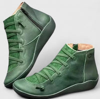 Women's Orthopaedic Ankle Boots – Supportive Walking Comfort – Green