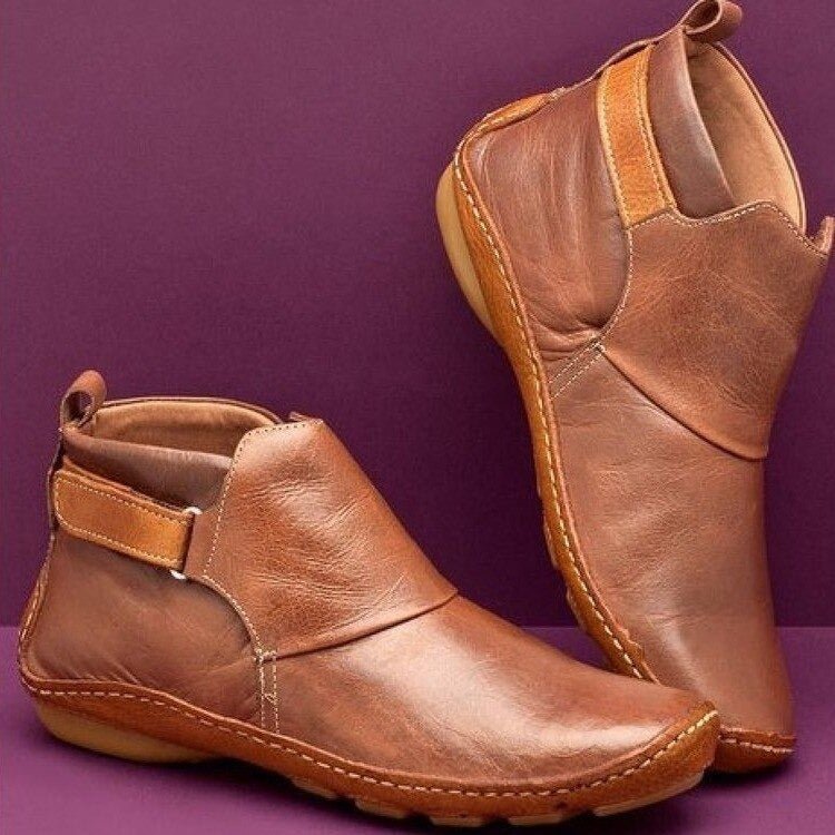 Women's Orthopaedic Ankle Boots – All-Day Support – Brown