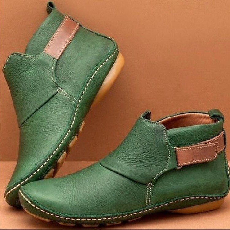 Women's Orthopaedic Ankle Boots – All-Day Support – Green
