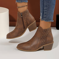 Women's Laser-Cut Orthopaedic Boots – Breathable Support – Brown