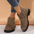Women's Orthopaedic Boots – Everyday Walking Support – Leopard Print