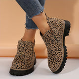 Women's Orthopaedic Boots – Everyday Walking Support – Leopard Print