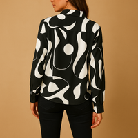 Women's Printed Blouse | Lightweight Fabric | Elegant Design for Casual or Office Wear