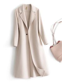 Women's Reversible Wool Coat – Single-Button Winter Coat